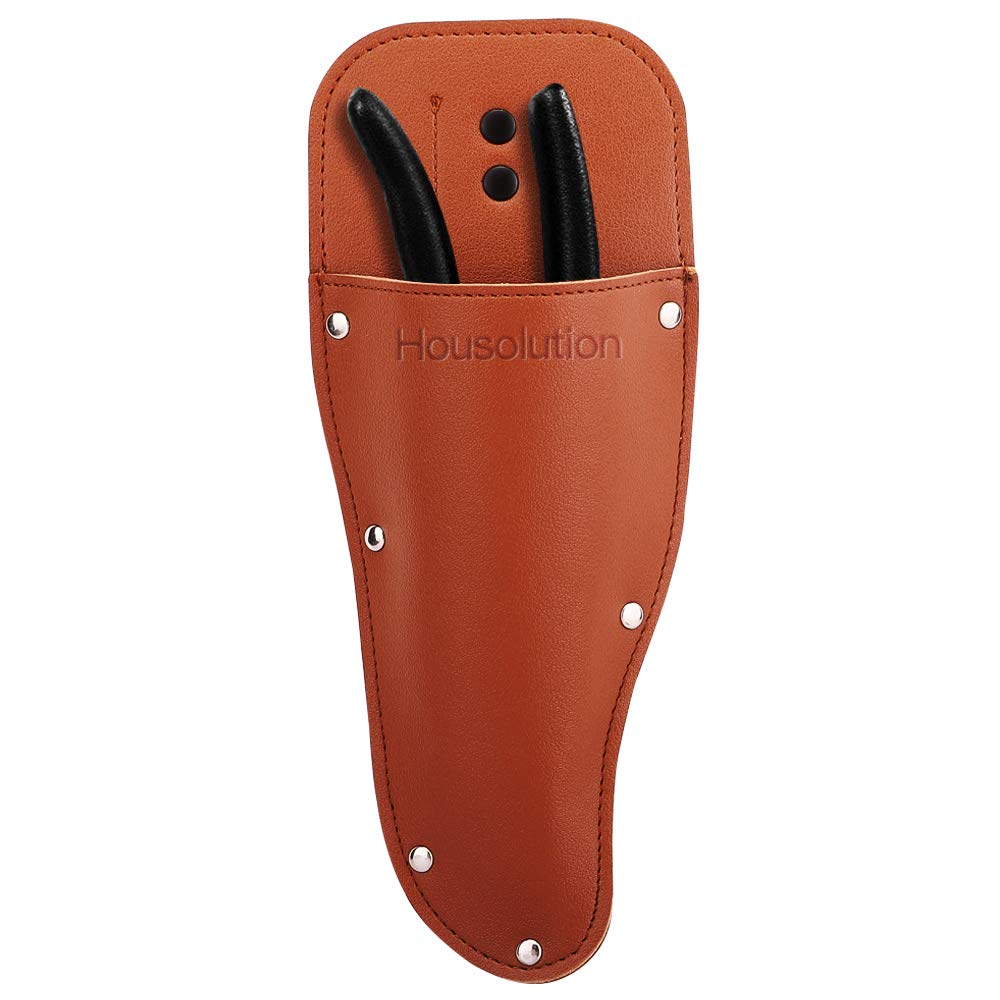 Housolution garden pruner sheath in brown protects your tool while pruning outdoors