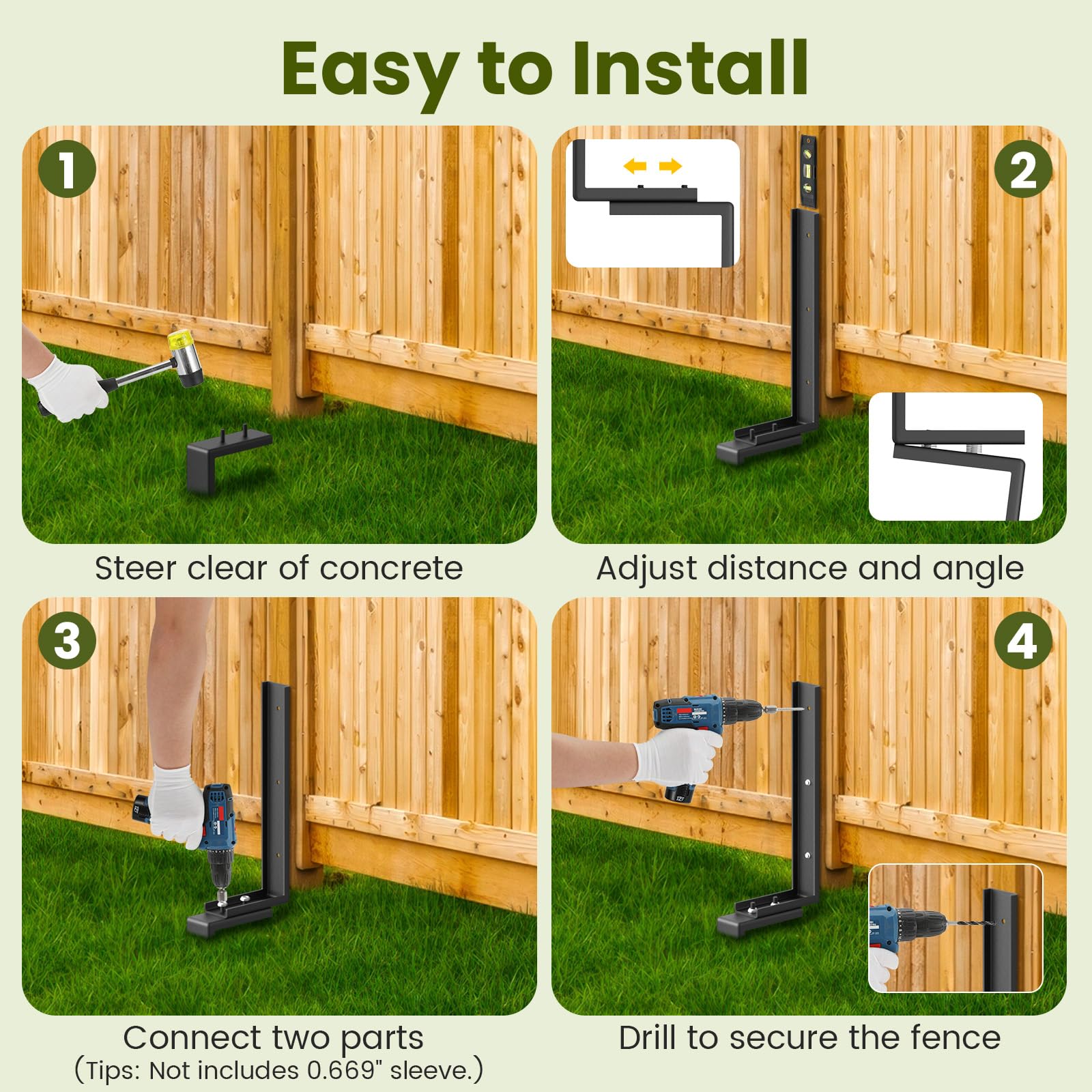 Housolution outdoor kit helps extend fence life without full replacement.
