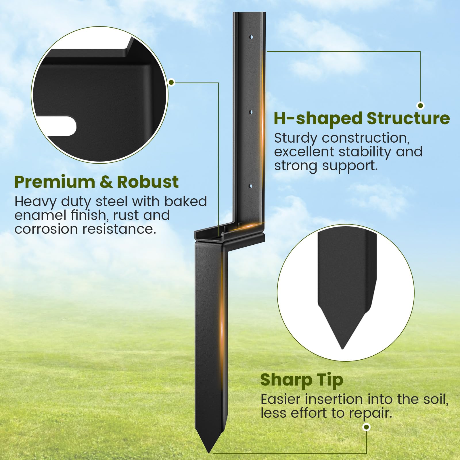 Housolution washers and sliding holes enable precise angle adjustment.