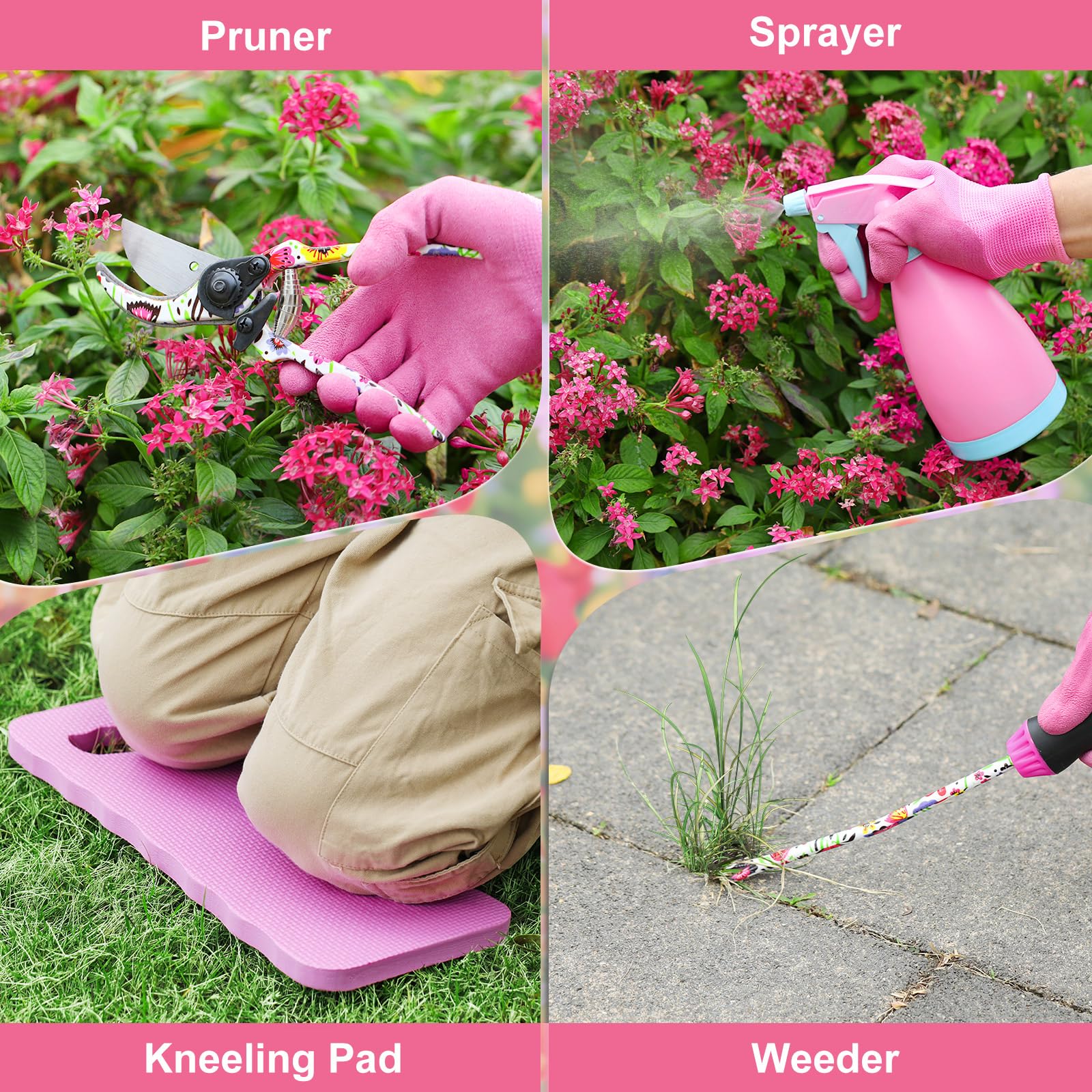 Housolution weeder features a sharp blade for weed removal.
