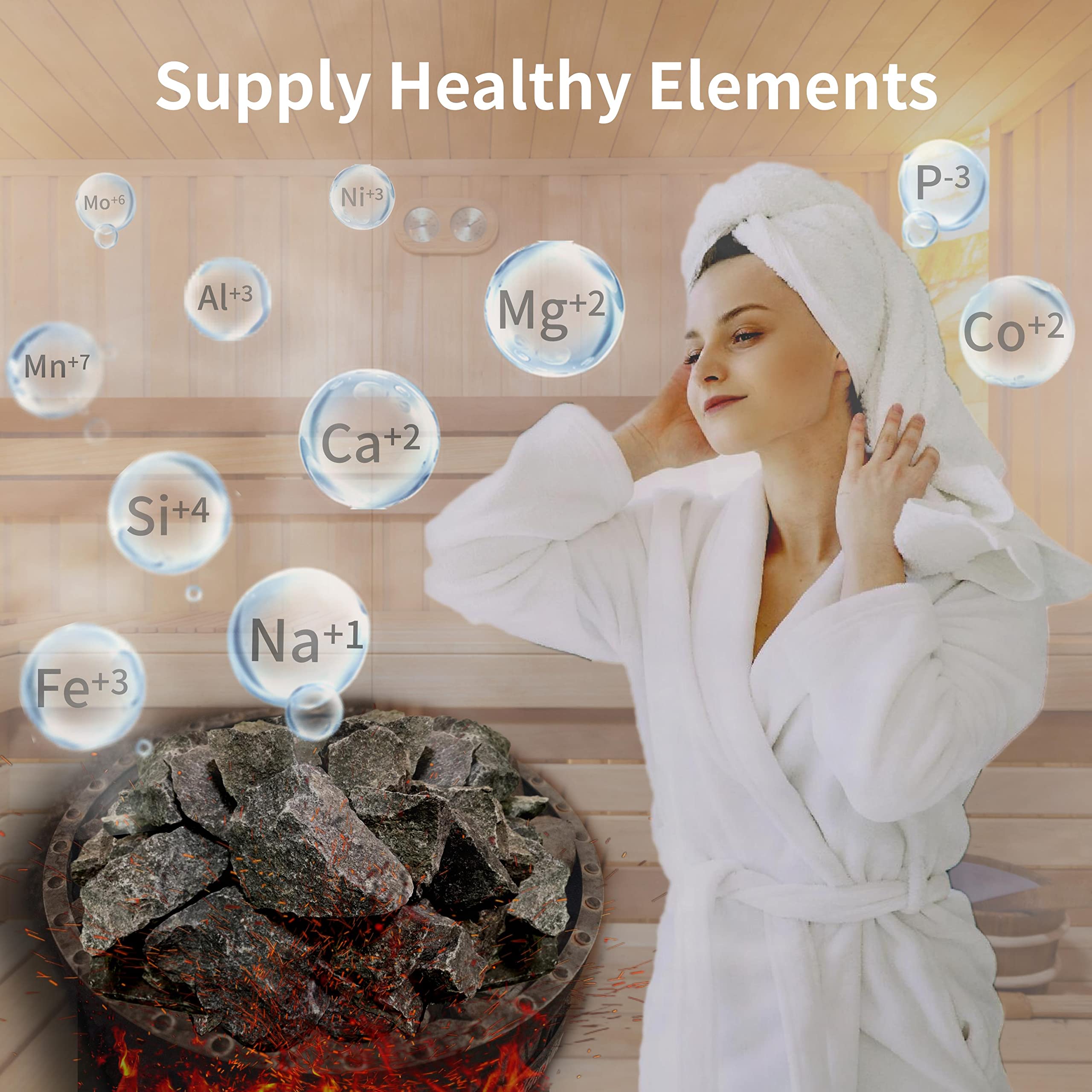 HOUSYLOVE sauna rocks resist cracking for long-lasting sauna use