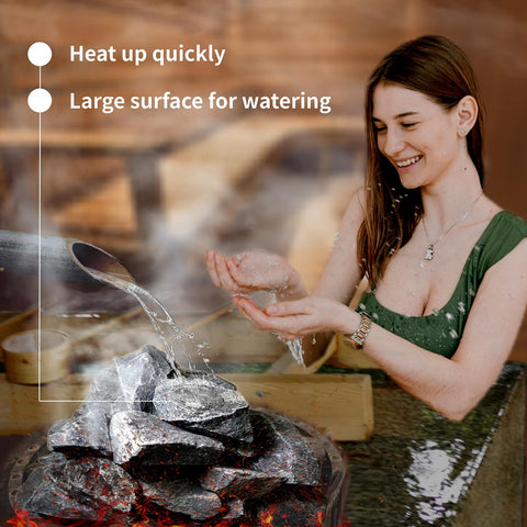 HOUSYLOVE lava stones heat quickly and retain warmth for steady steam