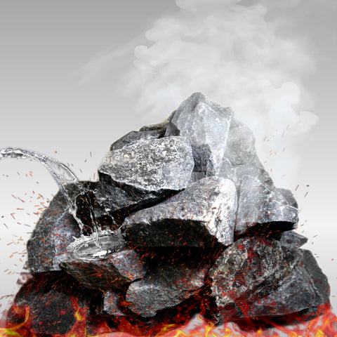 HOUSYLOVE sauna rocks with varied sizes for even water evaporation in steam rooms