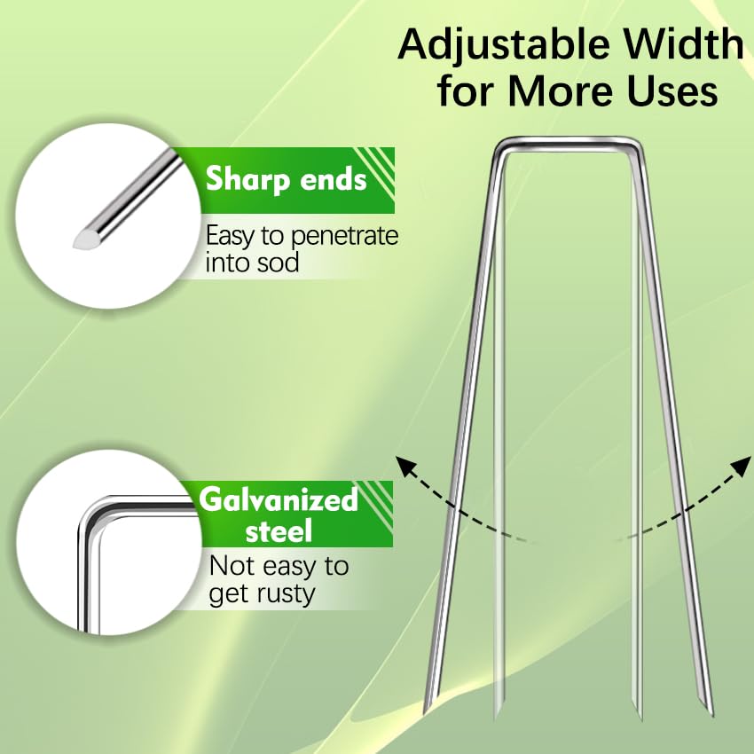 Houya anti-rust-lawn-staples resist corrosion for long-lasting garden projects.