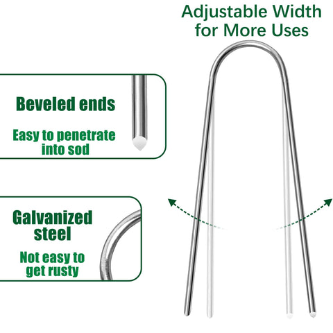 Houya stake demonstrates easy installation through landscape fabric.