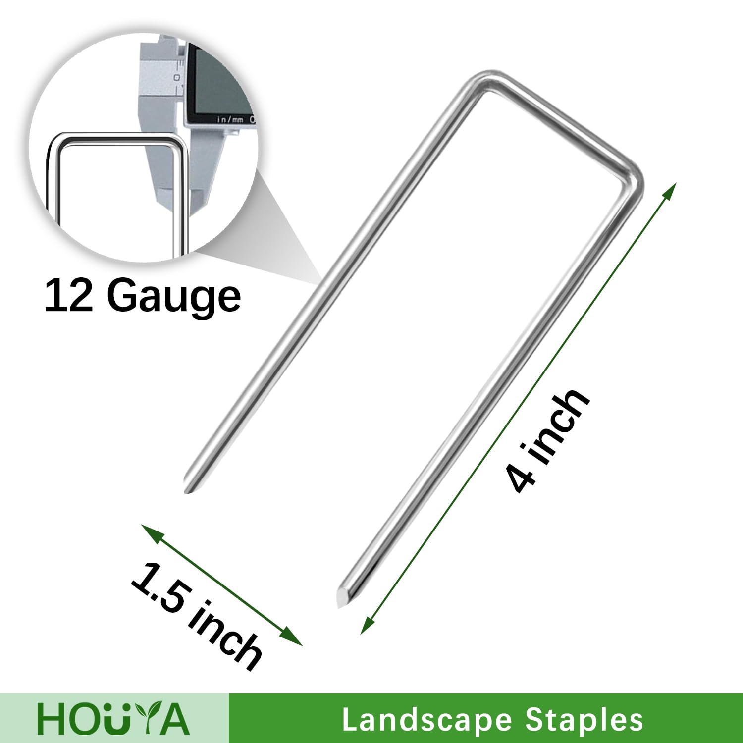 Houya galvanized garden stakes resist rust for year-round landscape stabilization.