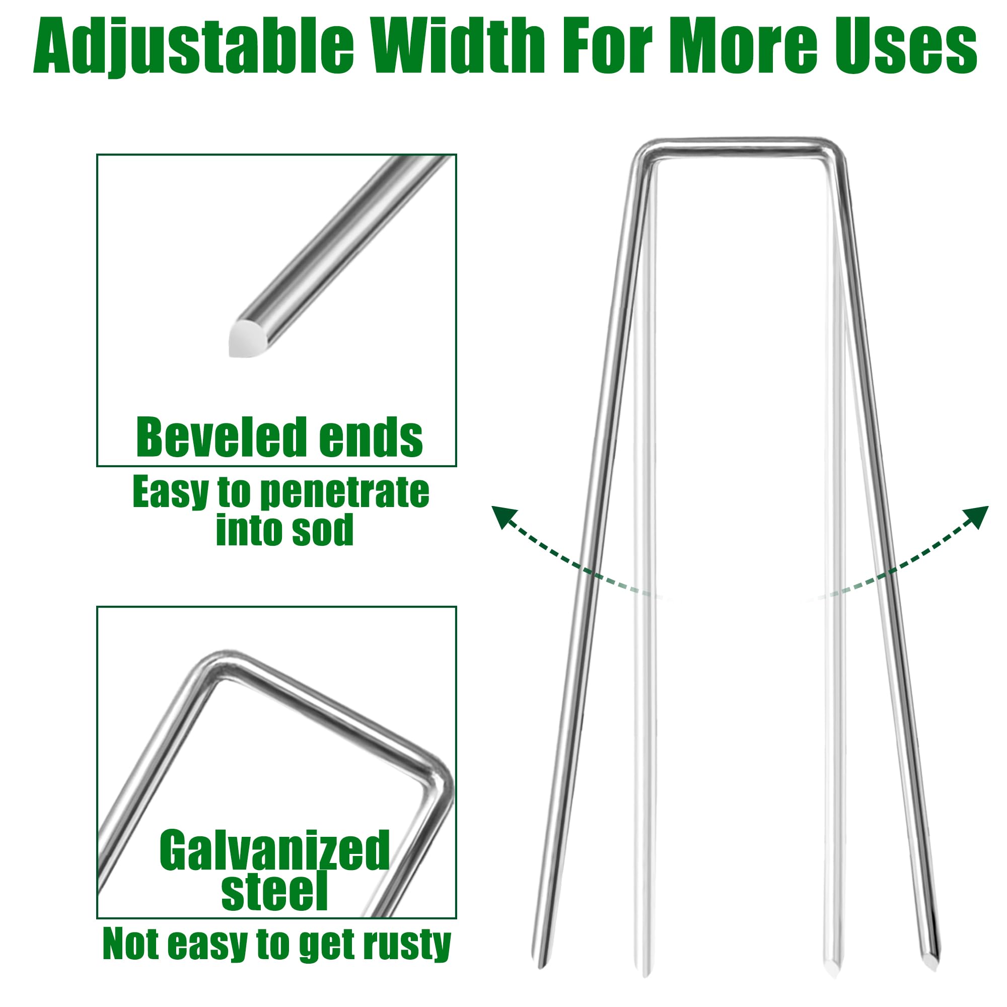 Houya galvanized iron stakes resist rust for outdoor durability.