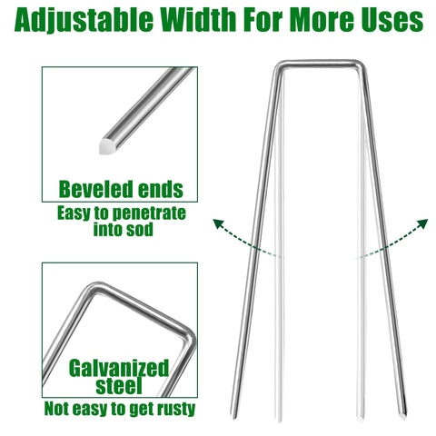 Houya galvanized iron stakes resist rust for outdoor durability.