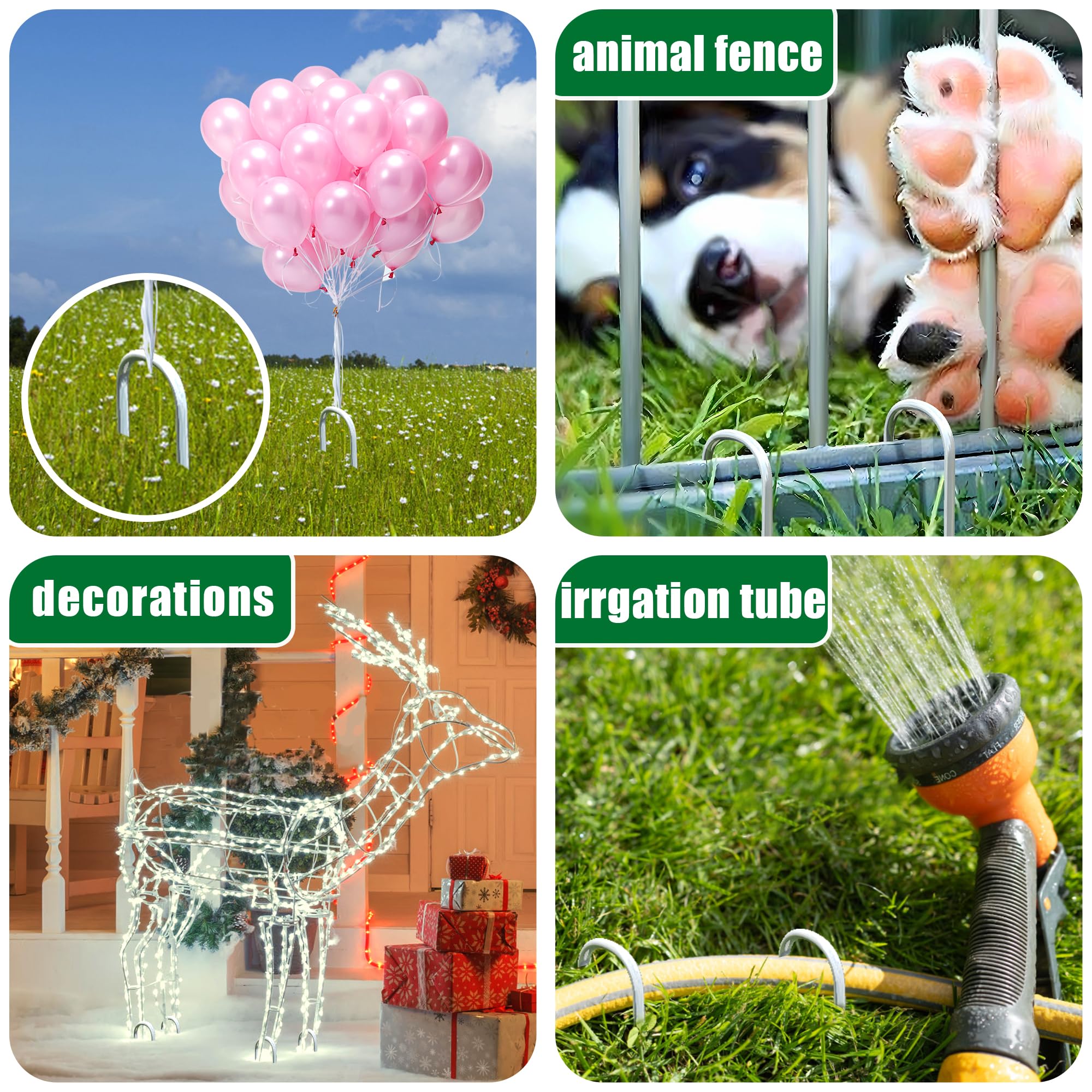 Houya multi-purpose garden stakes support decorations and plant cages.