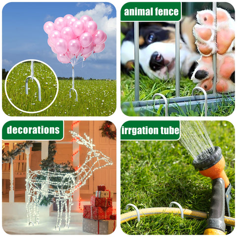 Houya multi-purpose garden stakes support decorations and plant cages.
