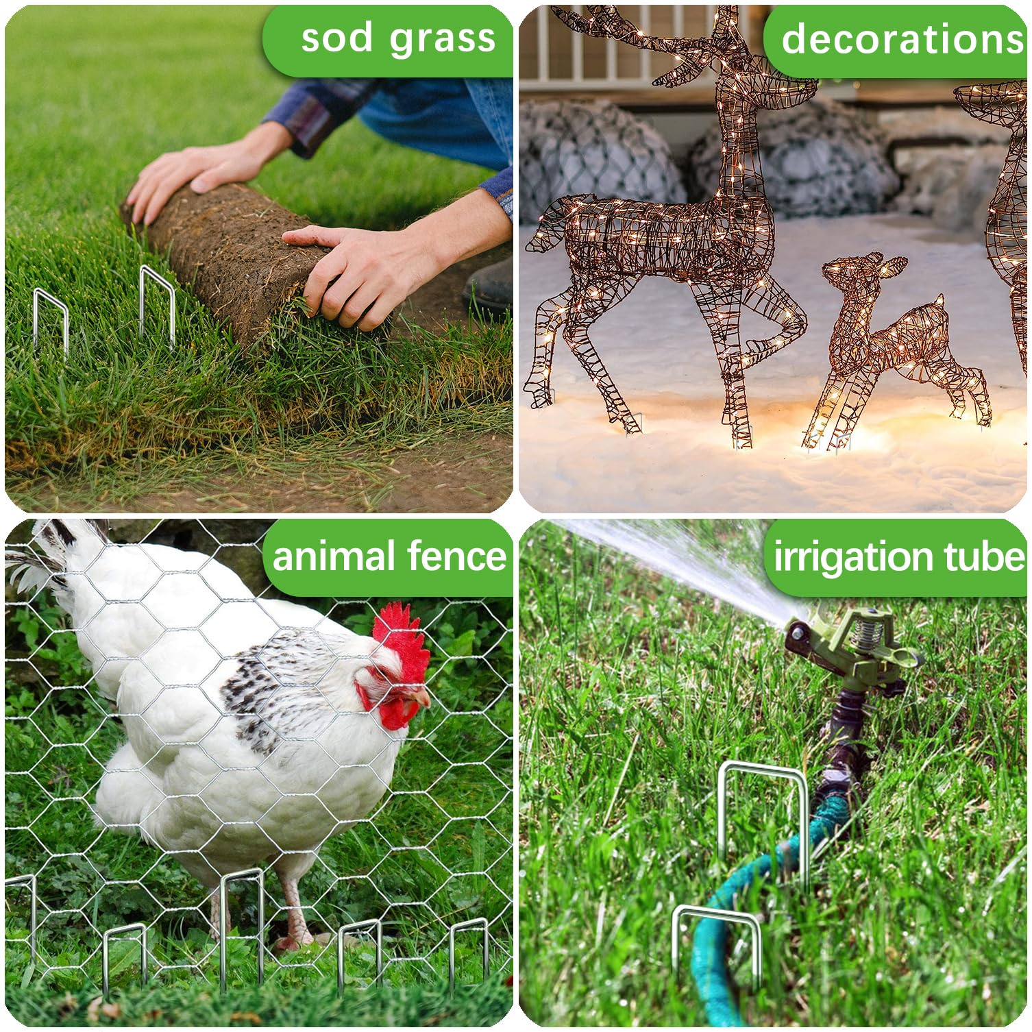 Houya anti-rust ground stakes simplify heavy-duty yard projects.