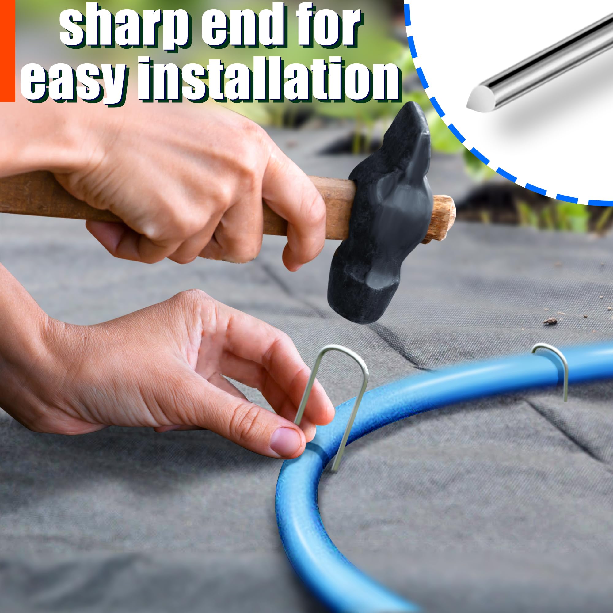 Houya multi use stake fixing tubing, netting and fabric.