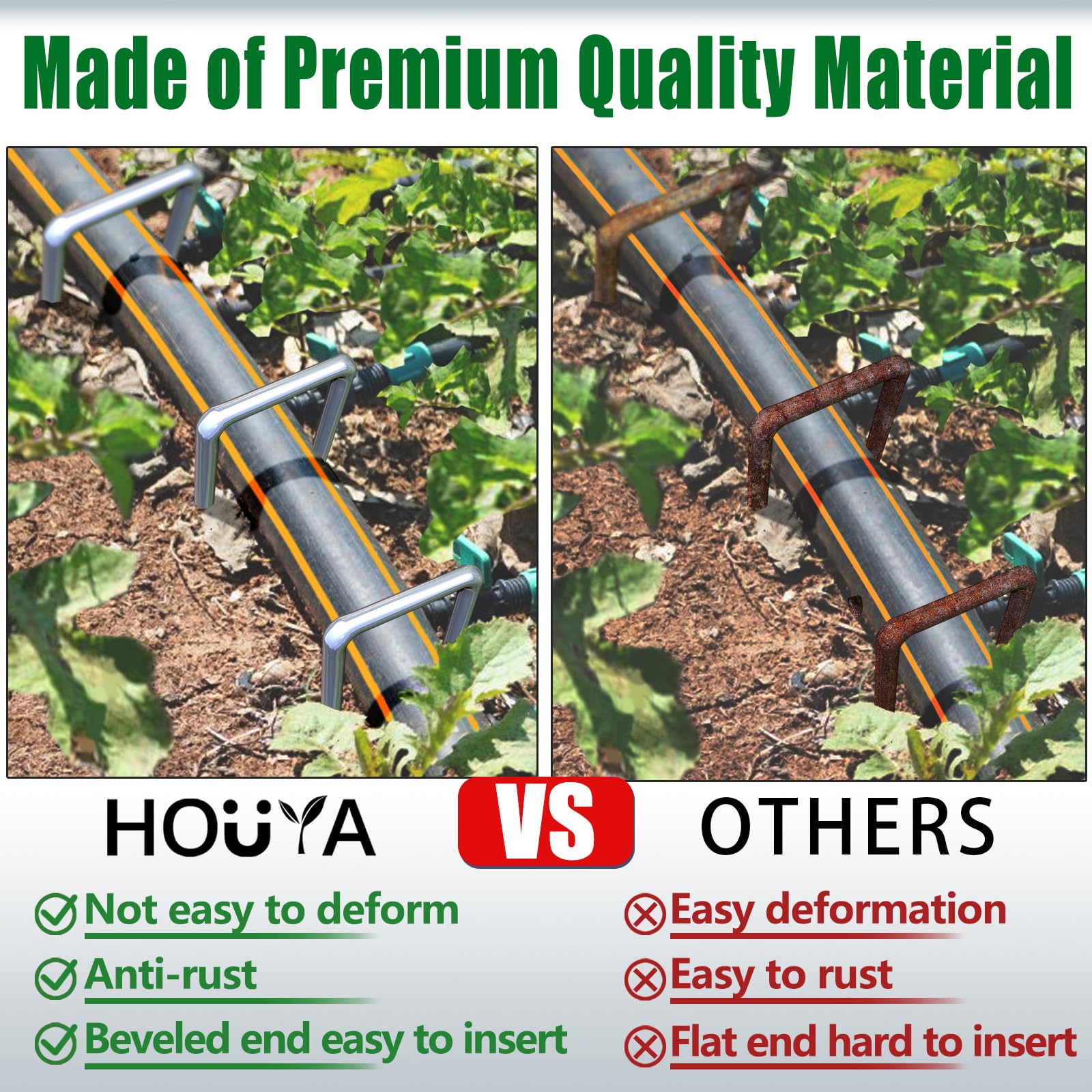 Houya reusable stakes offer long-term performance in gardens.