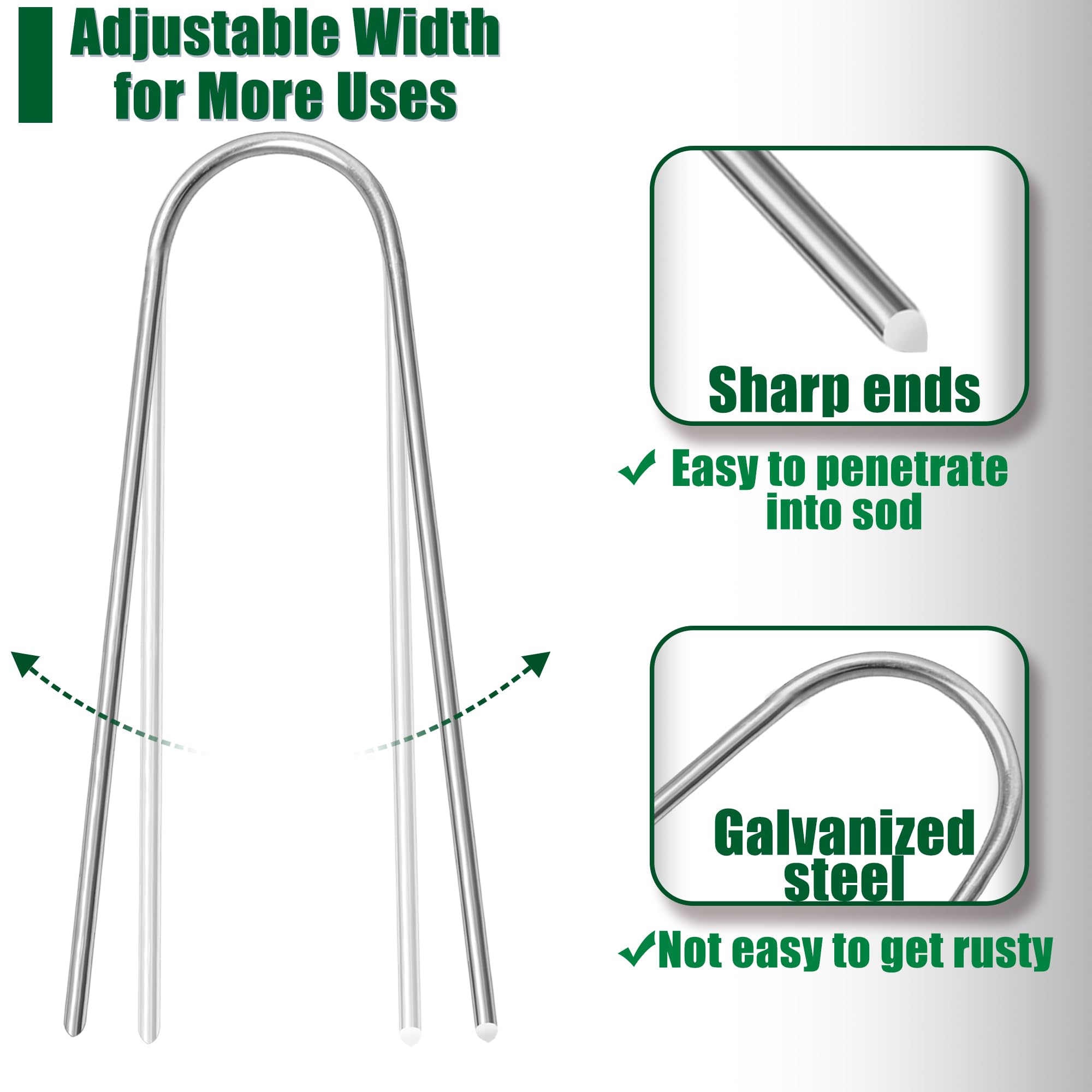 Houya sharp end penetrates weed barrier with ease.
