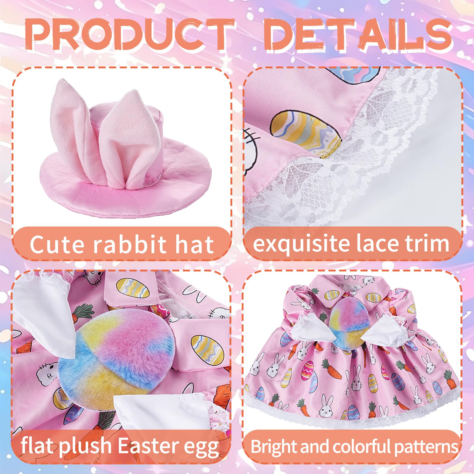 Houyan Bunny ear hat close-up highlights playful detail for garden decor.
