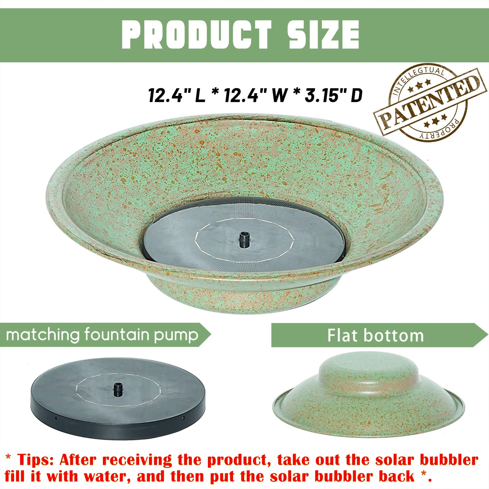 HOUYANG outdoor bird bath bowl mounted on a fence rail for easy placement