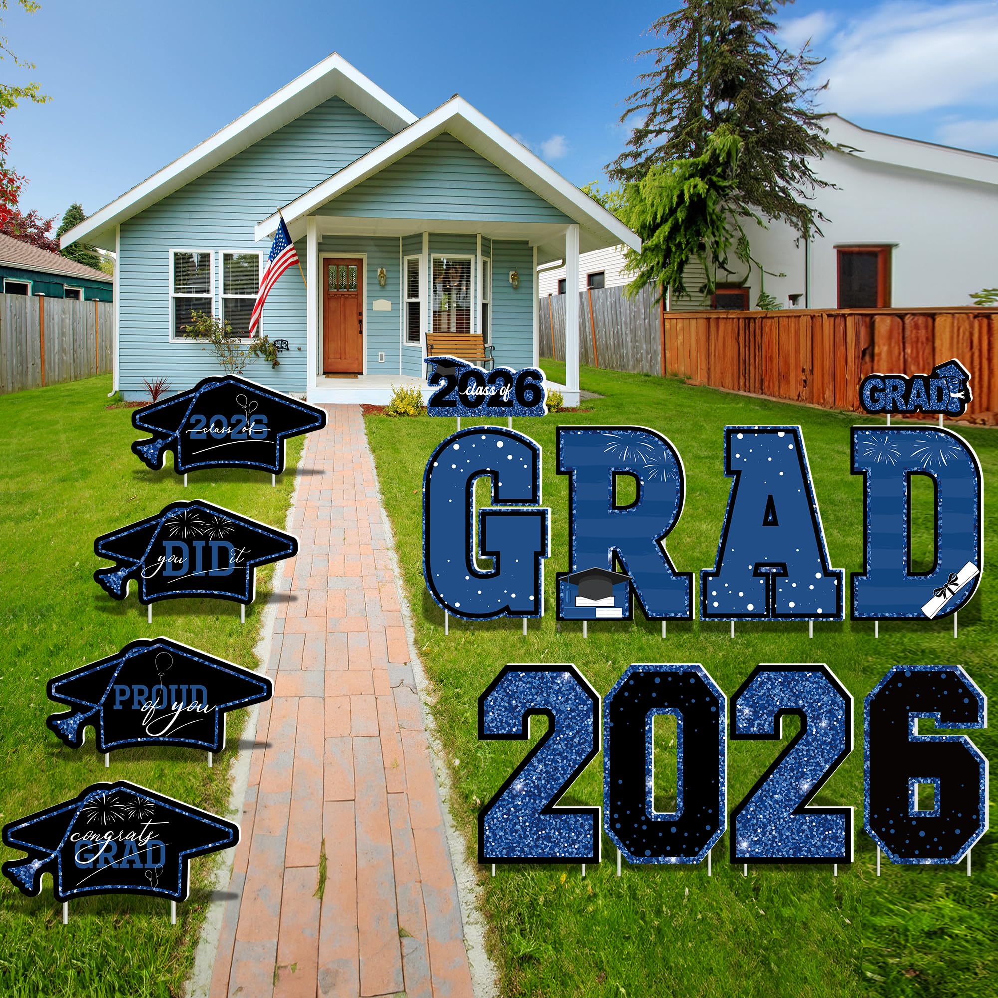 HOVACY oversized sign improves curb appeal during graduation season