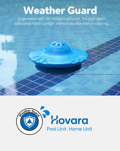 Hovara Pool Alarm floating design lets flexible placement.