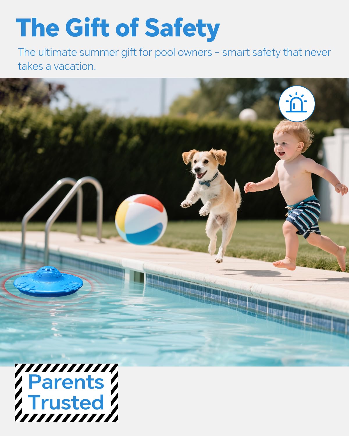 Hovara Pool Alarm adds safety for kids and pets.