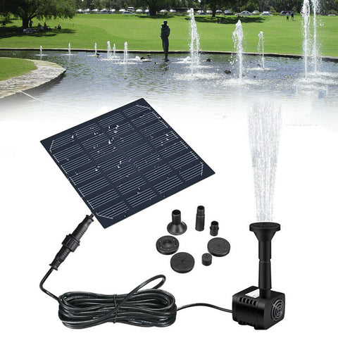 Hovico solar fountain assembly guide image showing quick setup