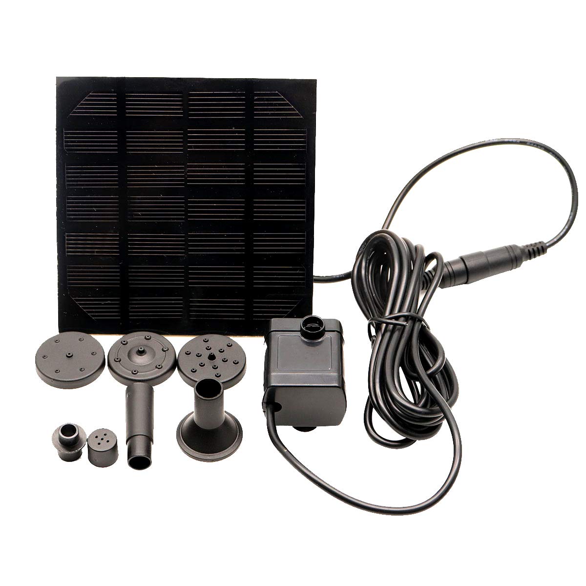 Hovico solar fountain panel water pump powering bird baths with sun energy