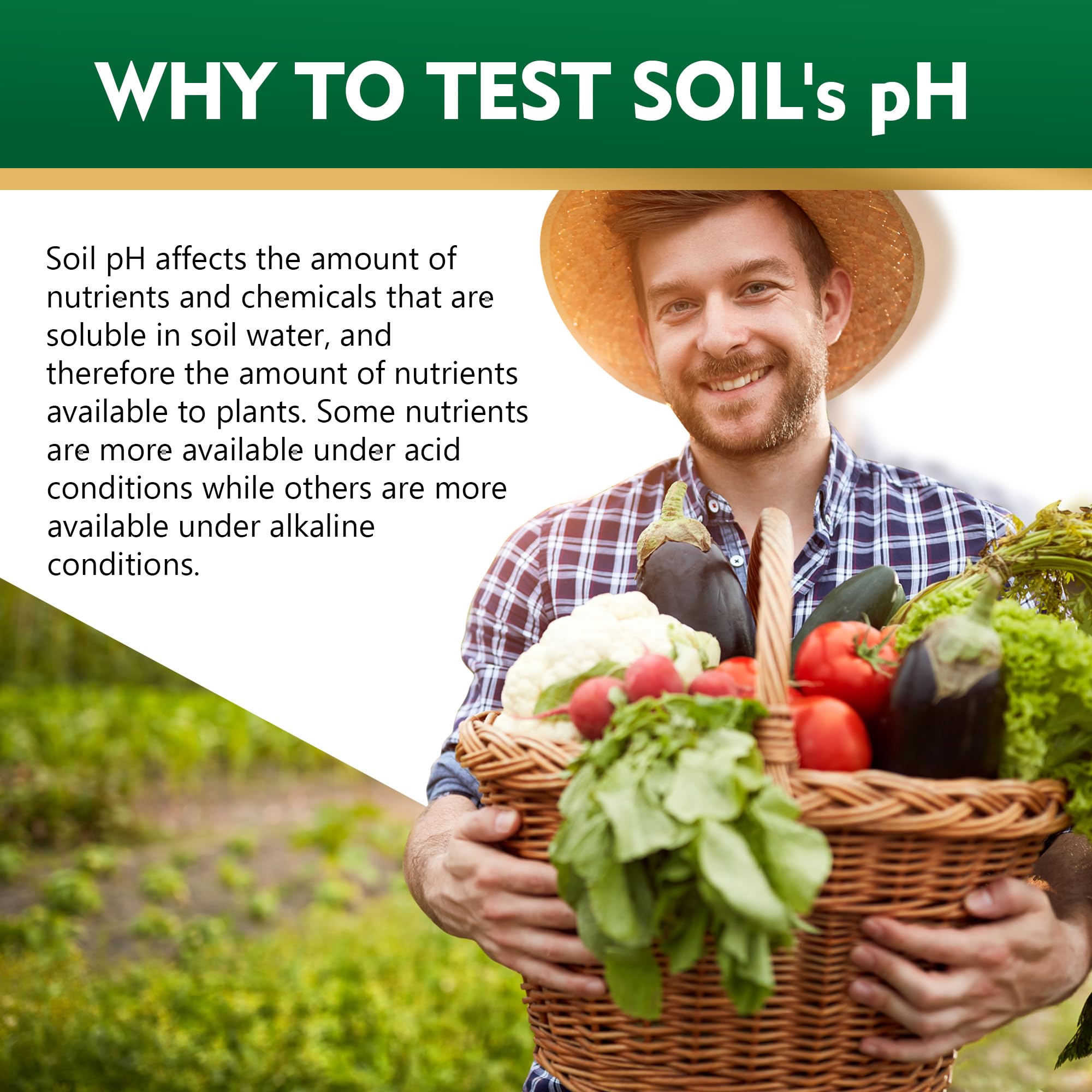 HOVIRAN color chart for pH ranges to read soil acidity or alkalinity