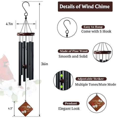 Close-up of textured bronze finish on Howarmer wind chimes
