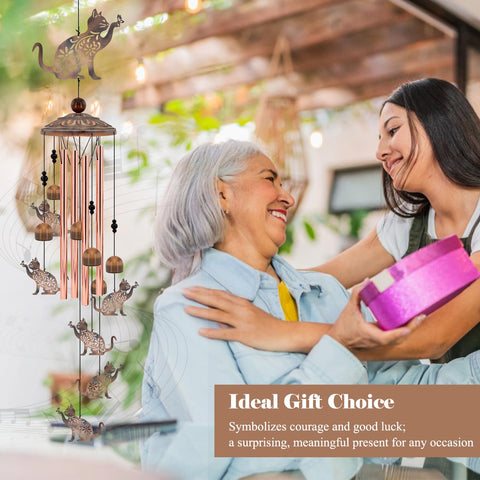 Howarmer cat wind chimes gift-ready packaging makes a thoughtful present for cat lovers.