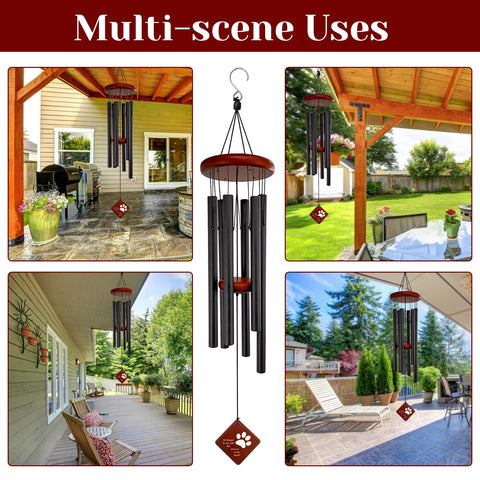 Howarmer gift packaging for pet sympathy wind chime ready for gifting.
