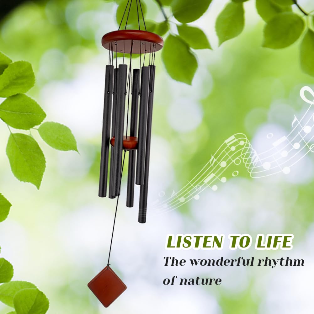 Howarmer memorial wind chimes in garden evoke remembrance with calm, resonant tones honoring loved ones.