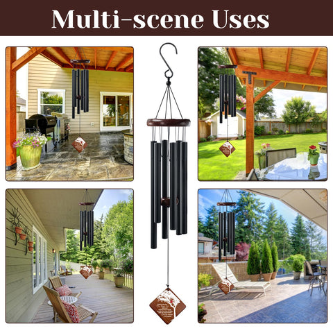 Howarmer outdoor chimes feature thick-walled tubes for deeper, longer-lasting tones.