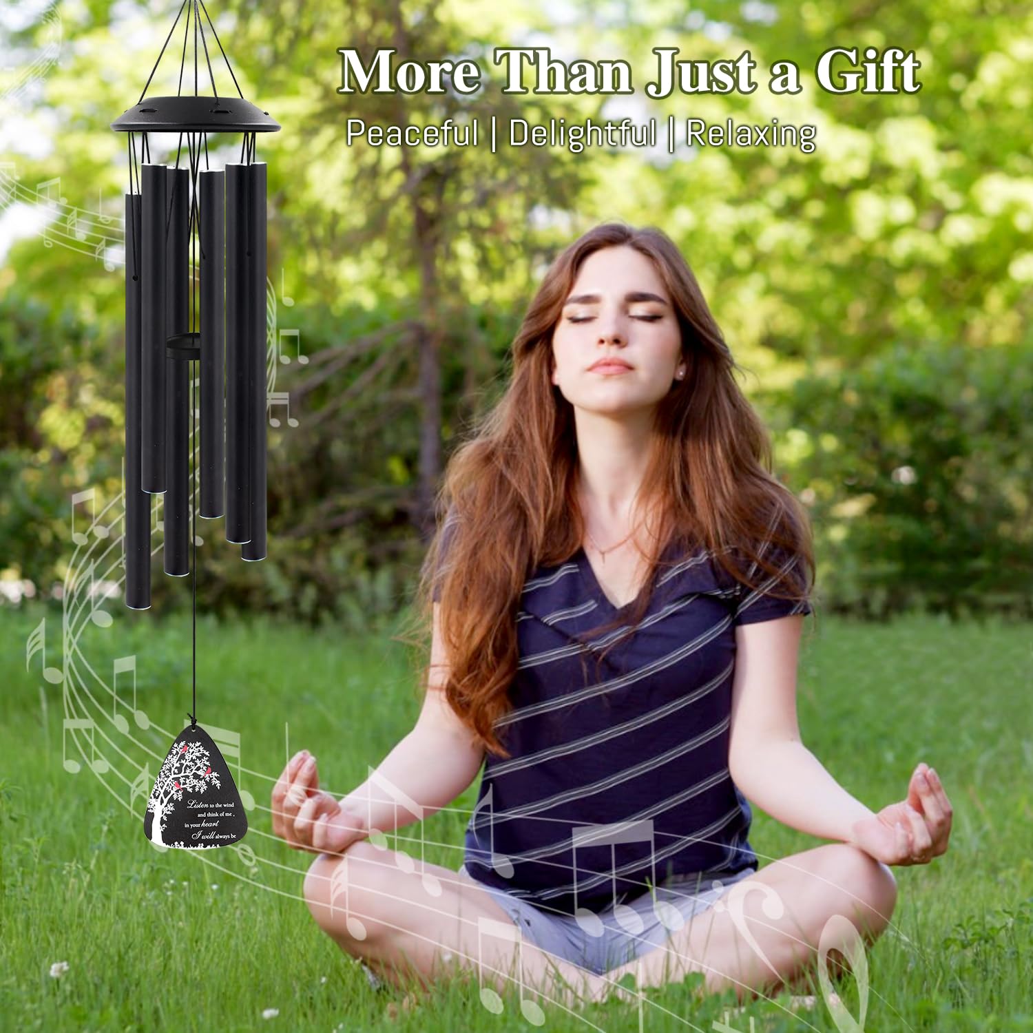 Howarmer serene wind chimes at twilight offer tranquil remembrance moments.