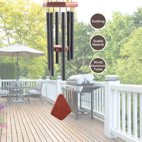 Durable outdoor wind chimes Howarmer resist wind and rain.