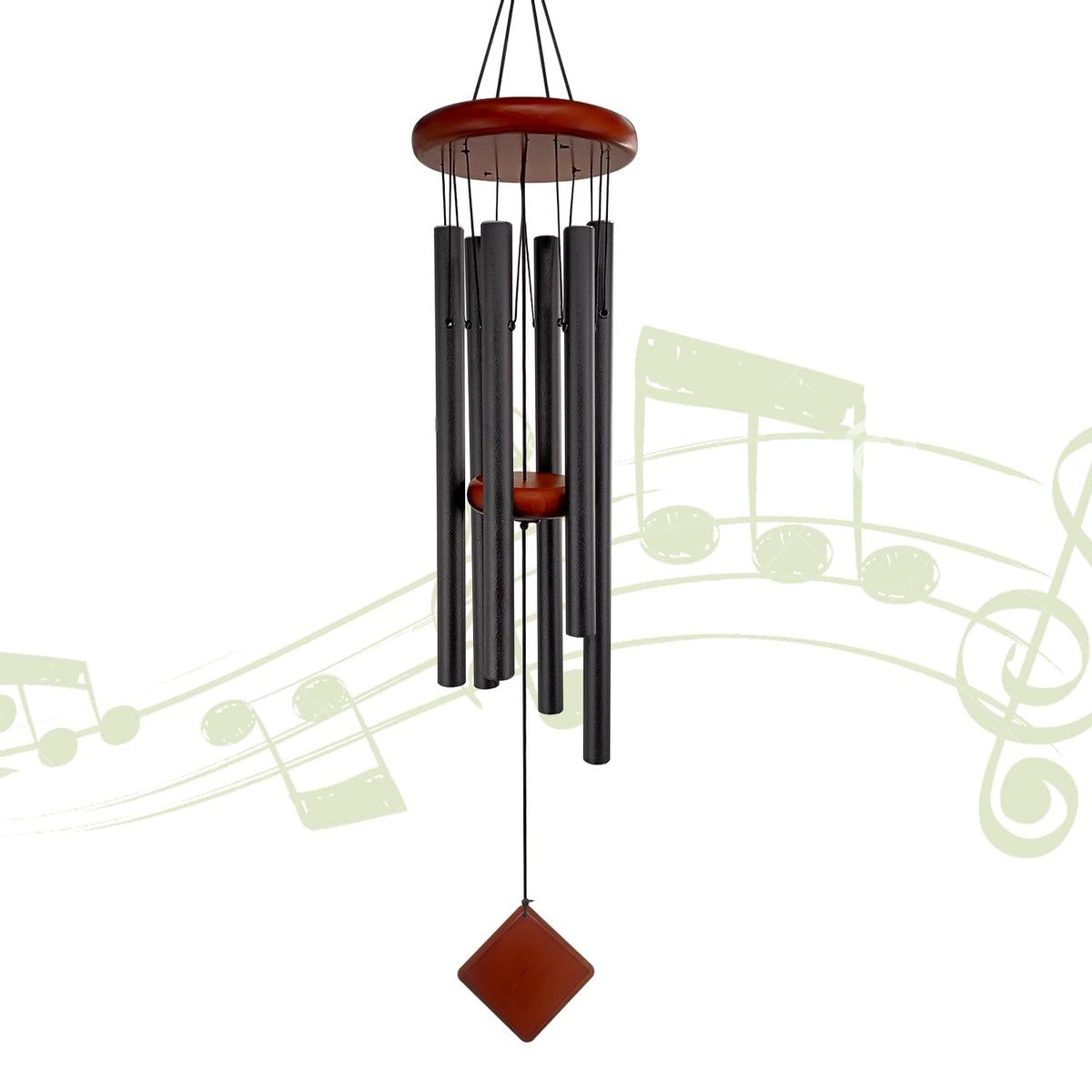 Howarmer small wind chimes outside evoke a gentle melody with a soothing outdoor ambience.