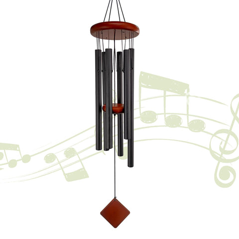 Howarmer small wind chimes outside evoke a gentle melody with a soothing outdoor ambience.