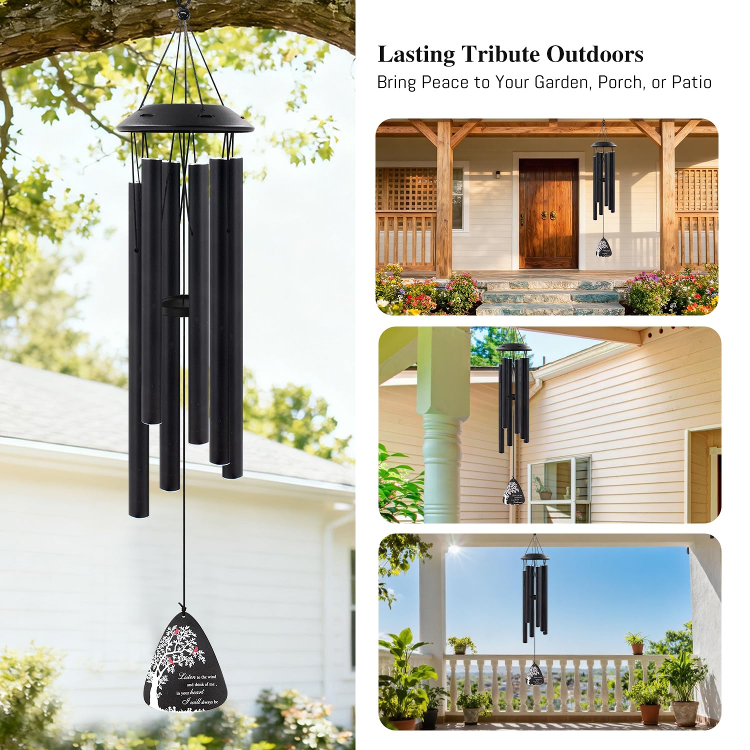 Howarmer sympathy wind chimes gift-ready packaging for thoughtful memorial gifts.