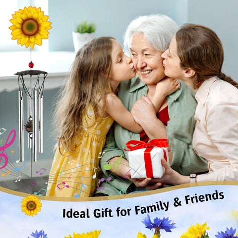 Howarmer wind chime delivers gentle music in the living room.