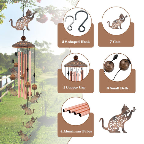 Howarmer wind chimes aluminum tubes deliver clear, relaxing tones with every breeze.