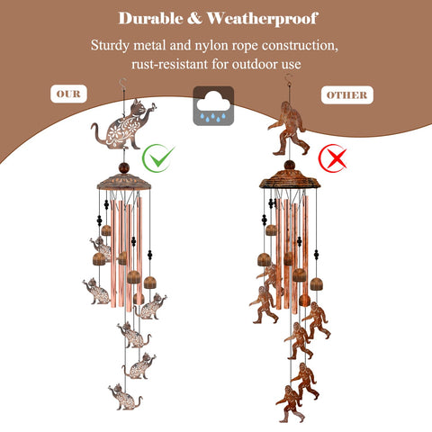 Howarmer copper clapper creates resonant chirps that enhance outdoor tranquility.