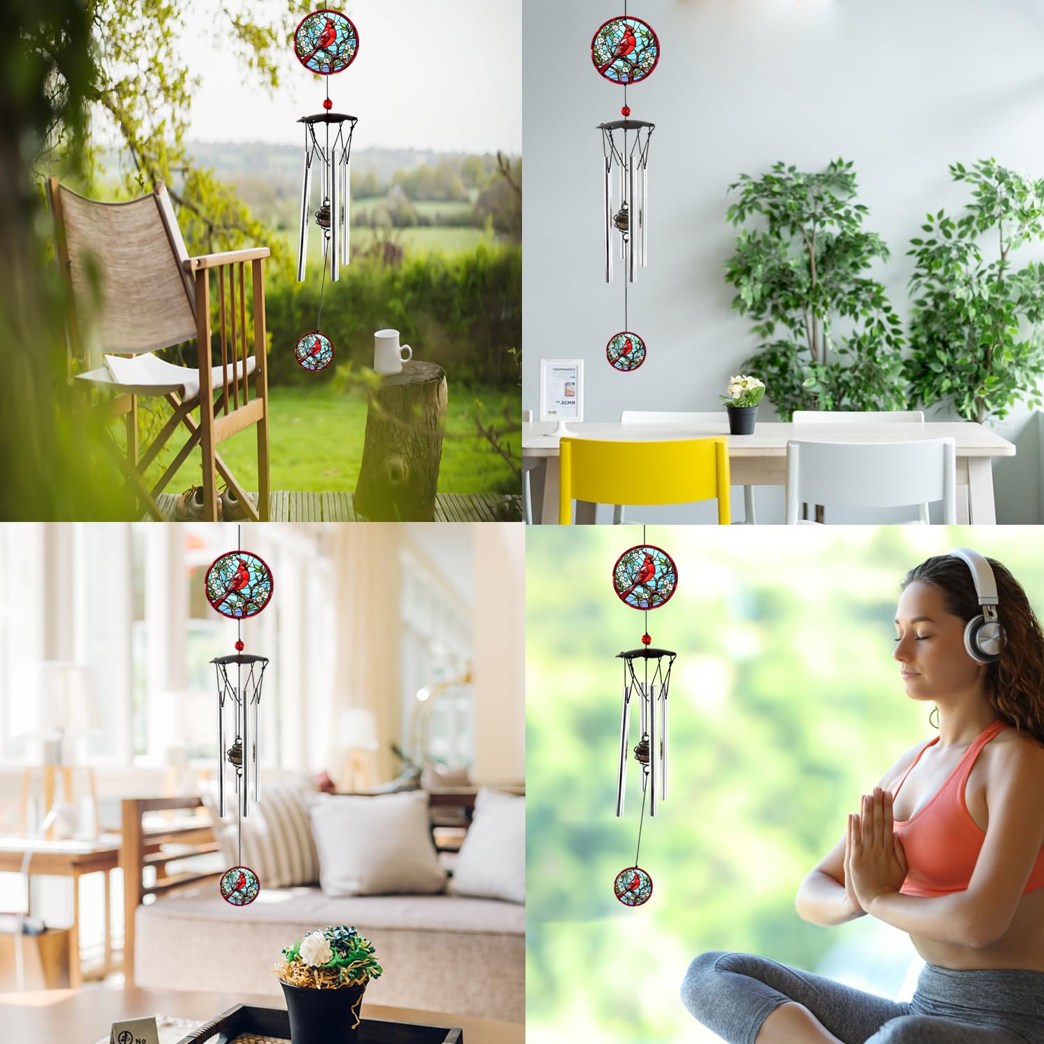 Howarmer outdoor wind chimes bring calm ambience to balcony or yard.