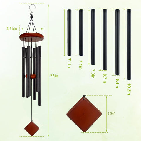 Howarmer wind chimes mute mode lets you quiet the chimes when you need a still moment.