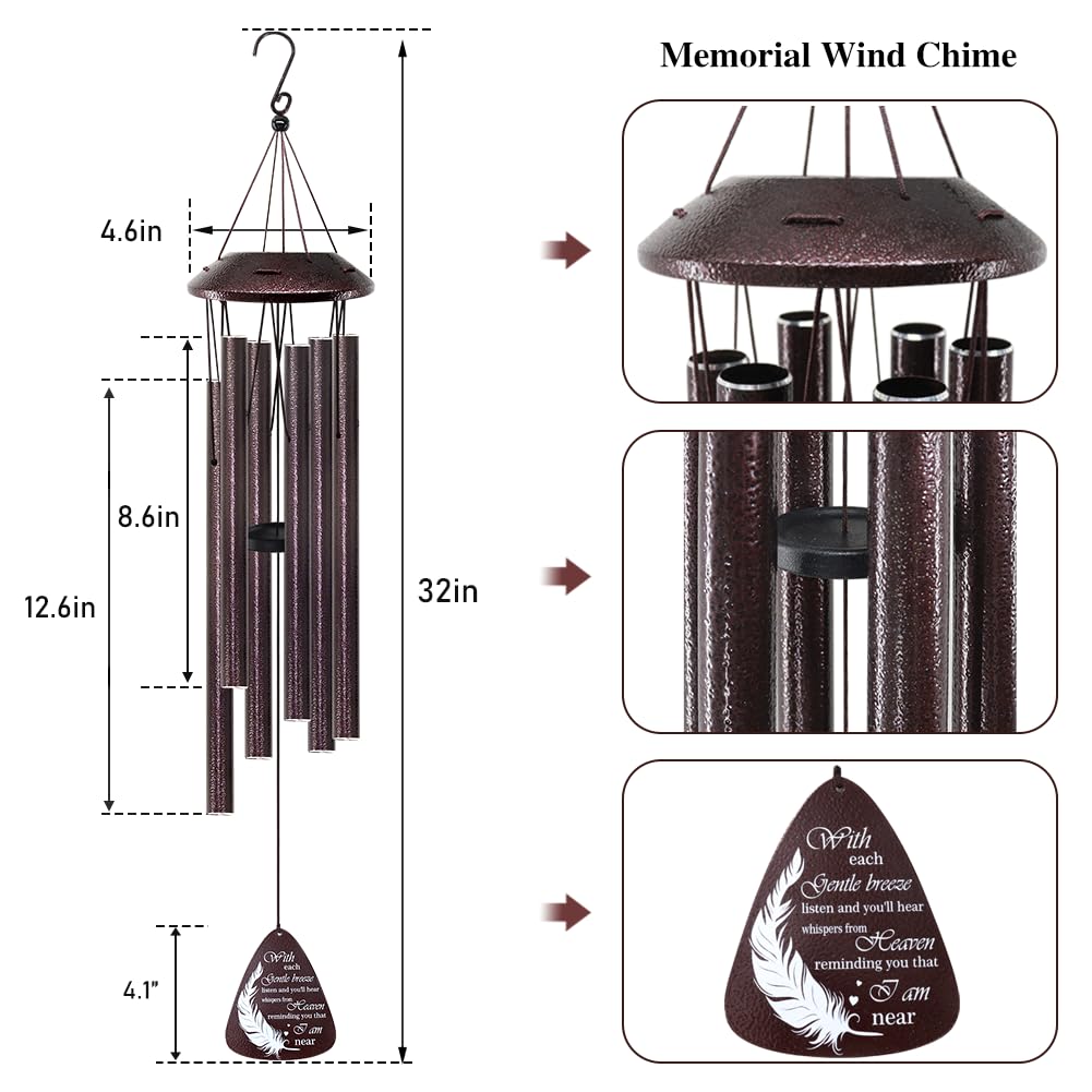 Howarmer wind chimes outdoor-decor display adds gentle remembrance to patios.