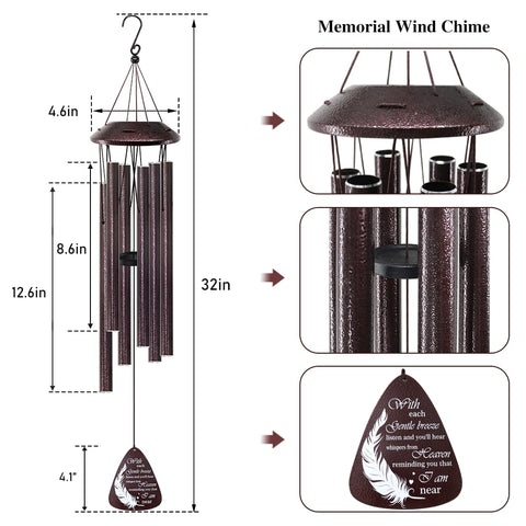 Howarmer wind chimes outdoor-decor display adds gentle remembrance to patios.