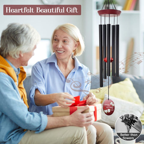 Howarmer windchime cardinal design with dogwood flowers adds warm symbolism to gardens