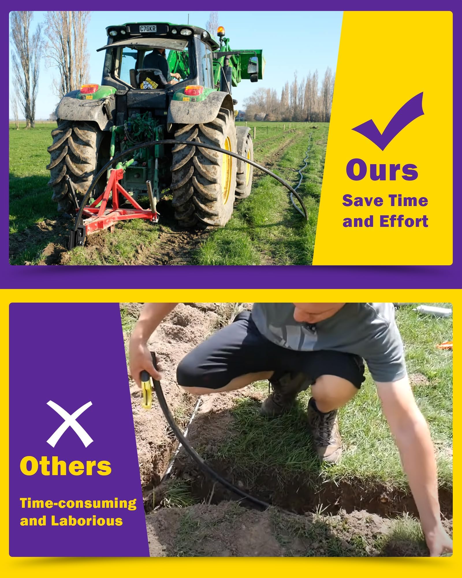 HOWBOW trenching suitable for lawn, garden, and ditch environments