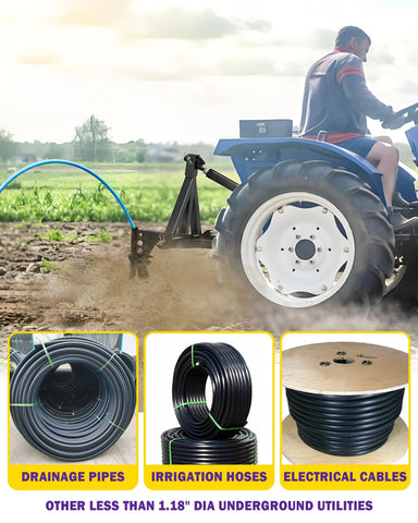 HOWBOW trencher feeds a pipe while driving for efficient trenching