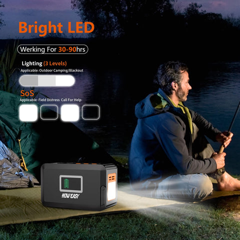 HOWEASY built-in LED light offers multiple modes for camping.