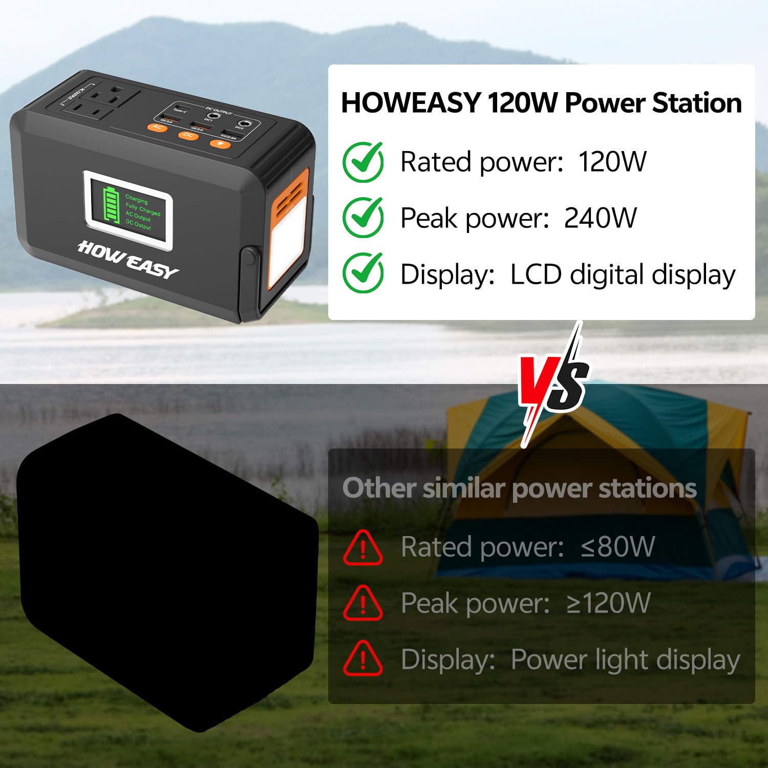 HOWEASY hidden handle design boosts portability without adding bulk.