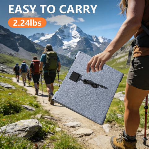 HOWEASY power station with 110V outlets supports simultaneous charging outdoors