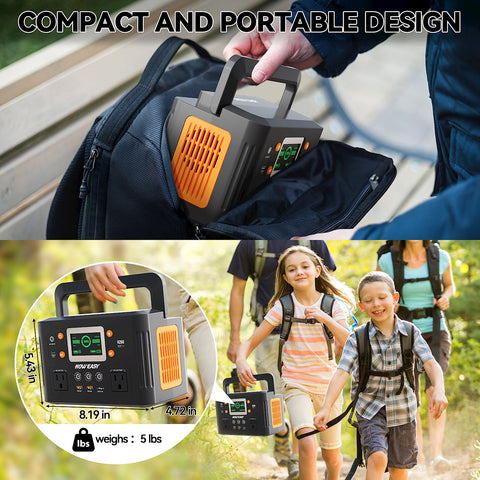 HOWEASY portable power station highlighting 65W Type-C fast charging capability
